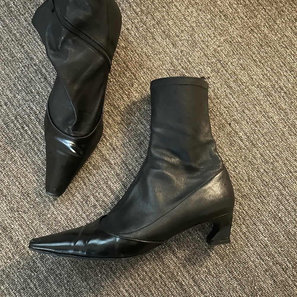 ACNE Black Ankle sock Boots